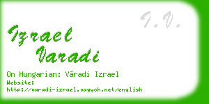 izrael varadi business card
